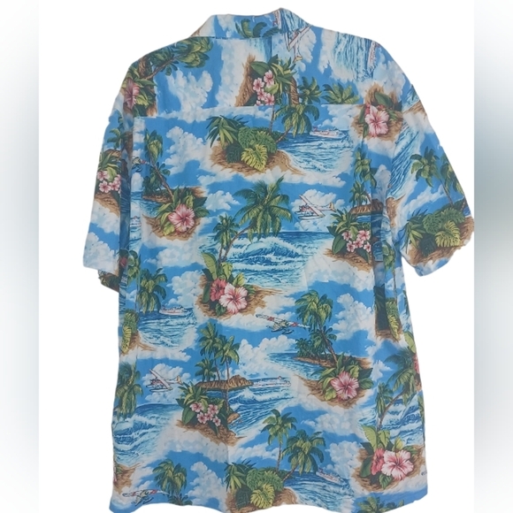 Aloha Republic Hawaiian Short Sleeve Button Down Shirt Made USA SZ XL Vintage - Picture 3 of 10